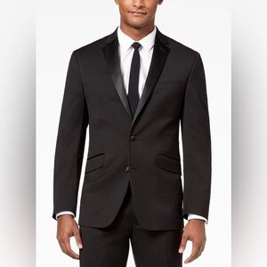Kenneth Cole Reaction TECHNI-COLE Performance Notch Lapel Tuxedo, Black, 42R